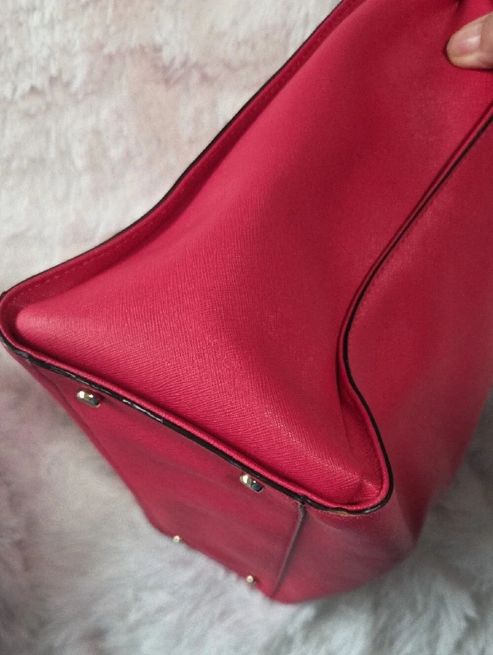 kate spade Pink-Red Saffiano Leather Tote